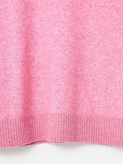 Oliver Bonas Pink Crew Neck Sparkle Knitted Jumper - Image 6 of 6