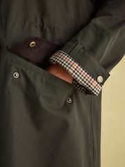 Joules Highbridge Khaki Green Waterproof Longline Coat with Hood - Image 4 of 9