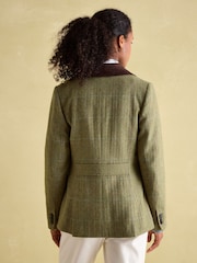 Joules Fayfair Khaki Green Tweed Hacking Jacket - Image 2 of 7