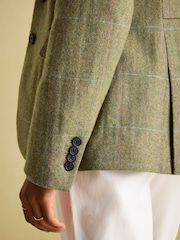 Joules Fayfair Khaki Green Tweed Hacking Jacket - Image 3 of 7