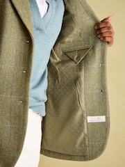 Joules Fayfair Khaki Green Tweed Hacking Jacket - Image 5 of 7