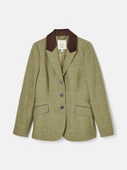 Joules Fayfair Khaki Green Tweed Hacking Jacket - Image 7 of 7