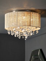 Champagne Gold Palazzo Flush Ceiling Light - Image 1 of 7