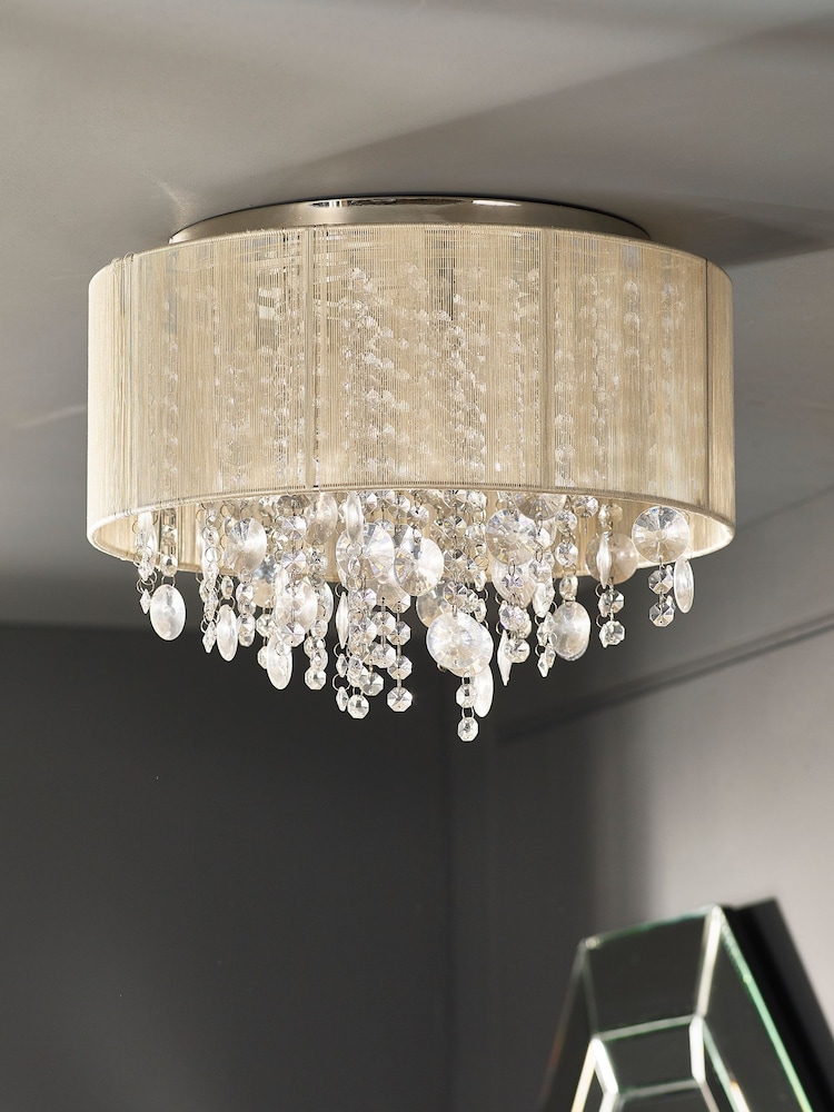 Champagne Gold Palazzo Flush Ceiling Light - Image 2 of 7