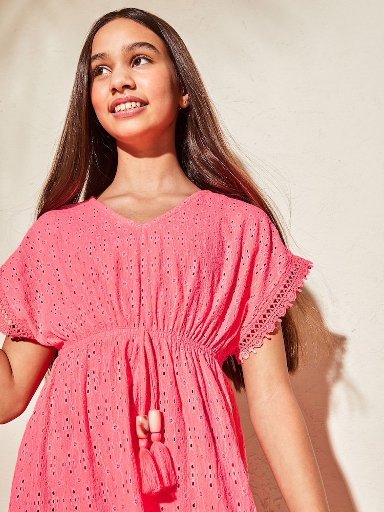 Lipsy Bright Pink Jersey Kaftan (From 2-16yrs) - Image 4 of 4