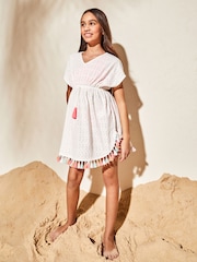 Lipsy White Jersey Kaftan (From 2-16yrs) - Image 2 of 4