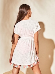 Lipsy White Jersey Kaftan (From 2-16yrs) - Image 3 of 4