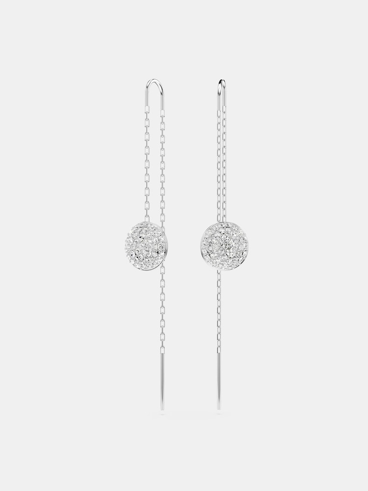 Swarovski Silver Tone Crystal Drop Earrings - Image 1 of 7