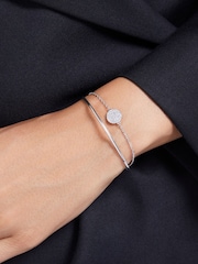 Swarovski Silver Tone Crystal Bangles - Image 5 of 7