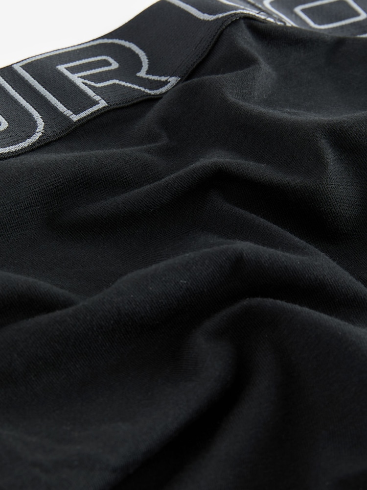 Under Armour Black 100% Cotton Performance Boxers 3 Pack - Image 4 of 4