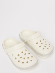 Lipsy White Slip On Glitter Clog Sandals - Image 2 of 5