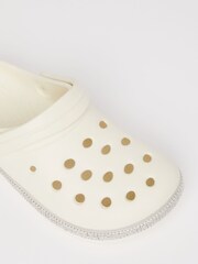Lipsy White Slip On Glitter Clog Sandals - Image 4 of 5