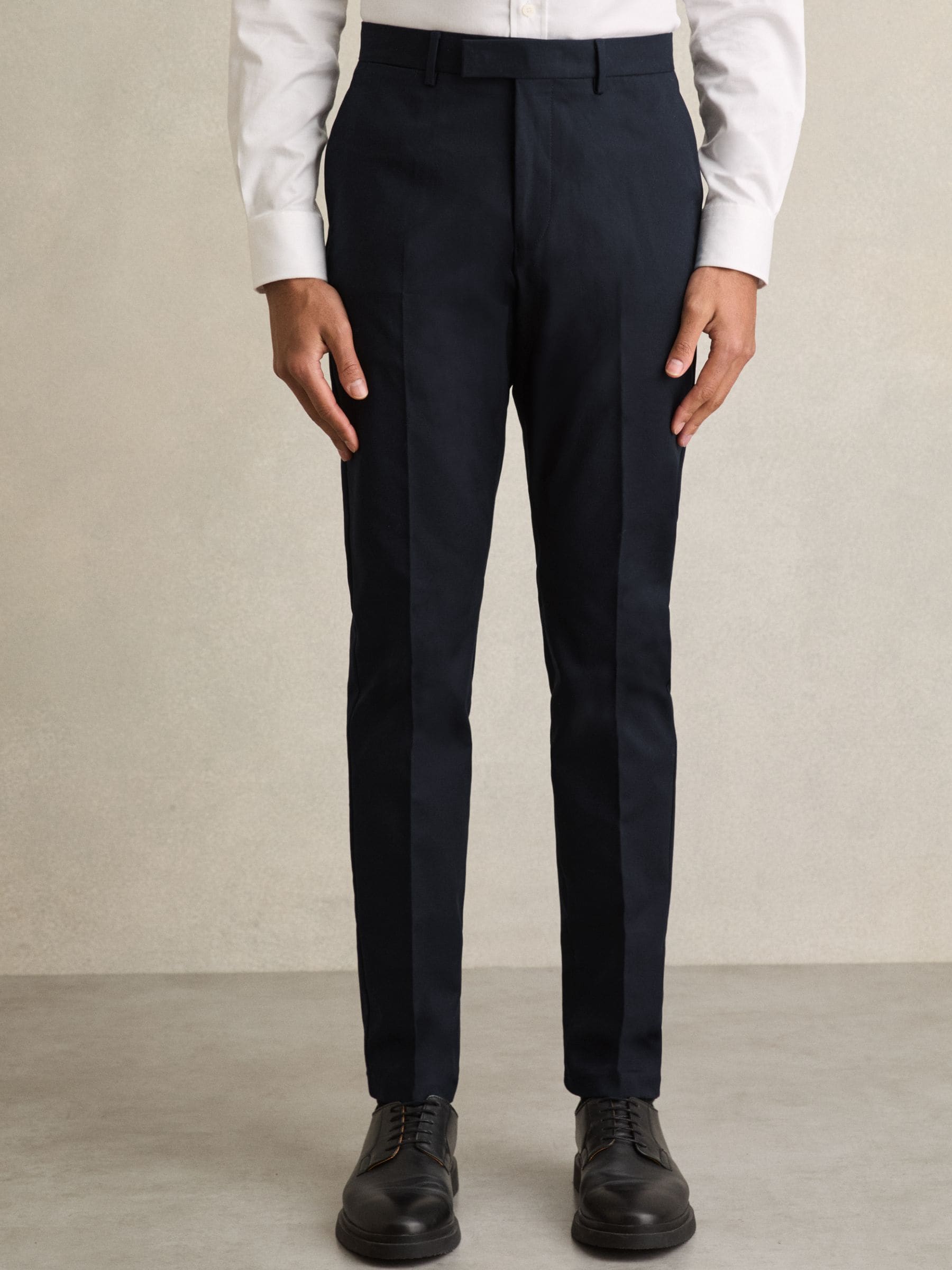 Buy Reiss Navy Eastbury Slim Fit Cotton Blend Chinos from the Next UK  online shop
