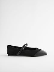 Black Extra Wide Fit Forever Comfort® Square Toe Mary Jane Shoes - Image 2 of 5