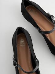 Black Extra Wide Fit Forever Comfort® Square Toe Mary Jane Shoes - Image 4 of 5