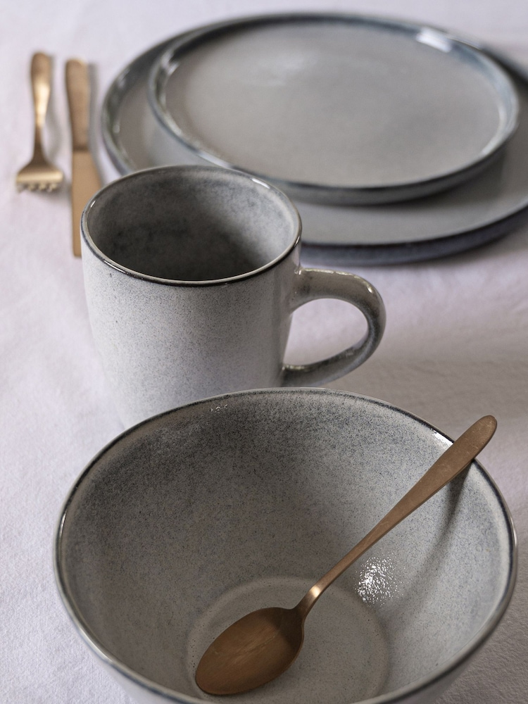 Dutch Rose Set of 4 Grey Serenity Bowls 15cm - Image 1 of 3