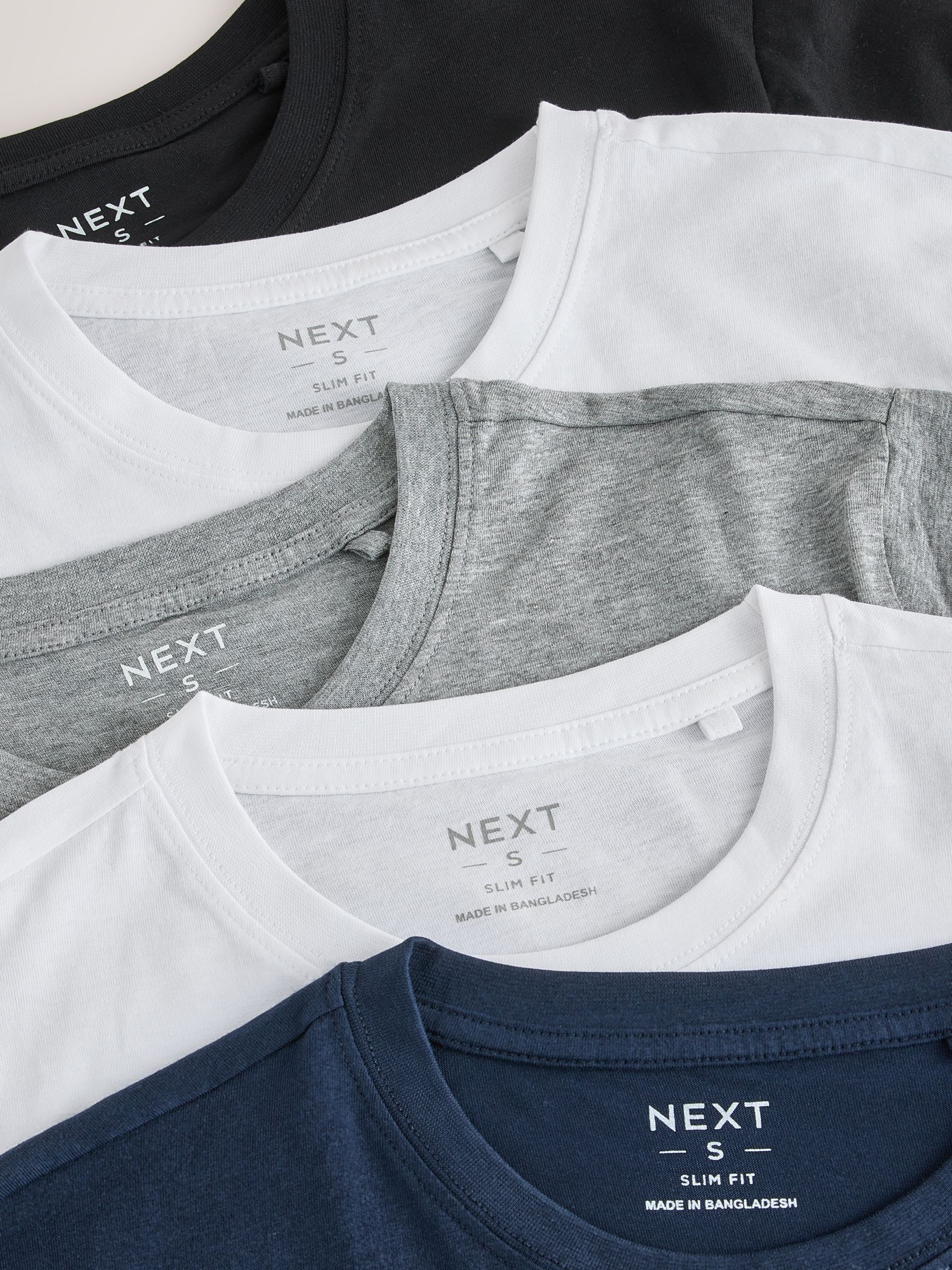 Buy White/ Black/ Grey/ Navy Blue Slim Fit Long Sleeve Layering T