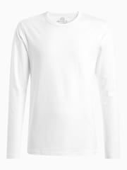 白色／黑色／灰色／海軍藍色 - 長袖T恤 5 件組 - 圖片 9，共 11