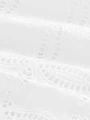 White Sleeveless Broderie Top - Image 7 of 7