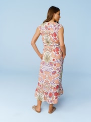 Morris & Co. Hyacinth Leuchtende Farben - Kurzärmeliges Maxikleid mit Bindeband - Bild 2 von 6