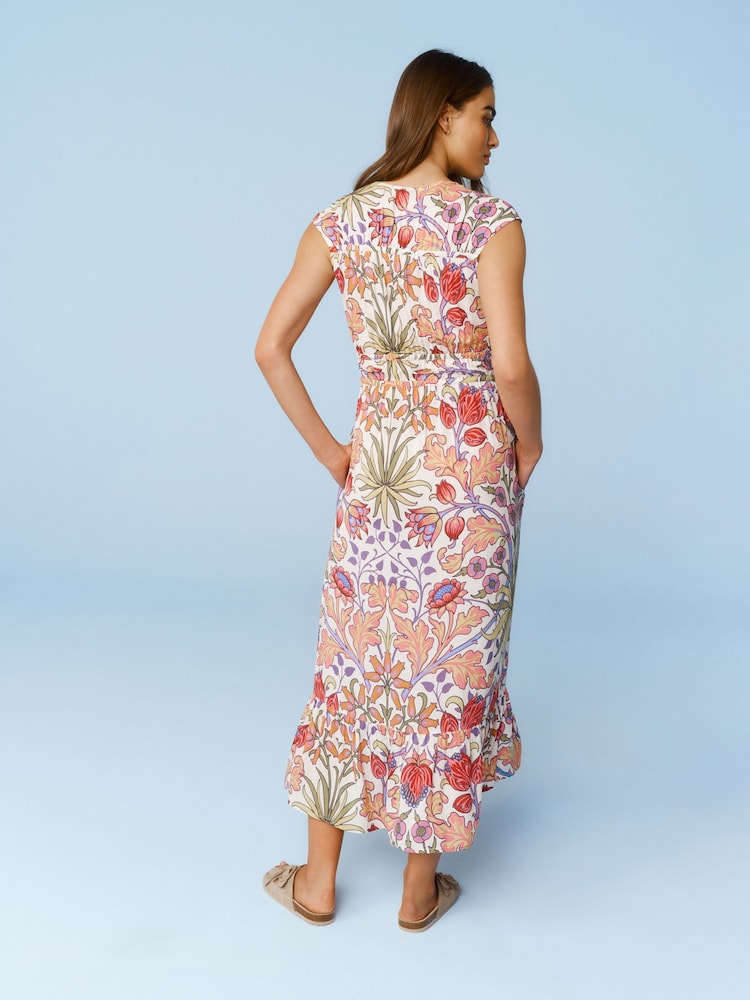 Morris & Co. Hyacinth Leuchtende Farben - Kurzärmeliges Maxikleid mit Bindeband - Bild 2 von 6