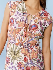 Morris & Co. Hyacinth Leuchtende Farben - Kurzärmeliges Maxikleid mit Bindeband - Bild 4 von 6
