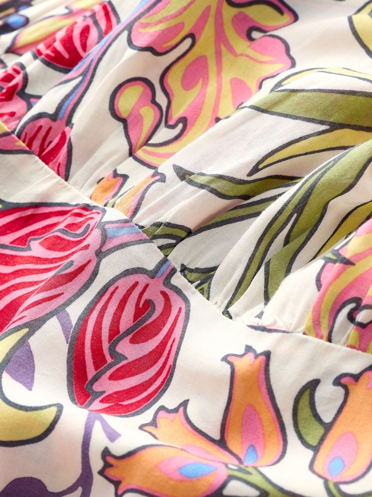 Morris & Co. Hyacinth Leuchtende Farben - Kurzärmeliges Maxikleid mit Bindeband - Bild 6 von 6