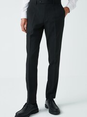 Black Skinny Machine Washable Plain Front Smart Trousers - Image 1 of 8