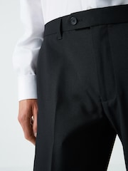 Black Skinny Machine Washable Plain Front Smart Trousers - Image 4 of 8