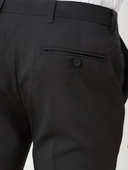 Black Skinny Machine Washable Plain Front Smart Trousers - Image 7 of 8