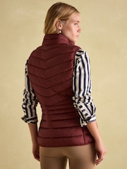 Joules Kenley Burgundy Showerproof Padded Gilet - Image 2 of 6