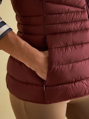 Joules Kenley Burgundy Showerproof Padded Gilet - Image 5 of 6