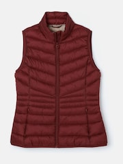 Joules Kenley Burgundy Showerproof Padded Gilet - Image 6 of 6