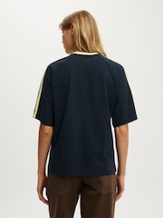 Cotton On Blue V-Neck Oversized Raglan Graphic T-Shirt - Image 3 of 4