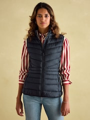 Joules Kenley Navy Showerproof Padded Gilet - Image 1 of 5