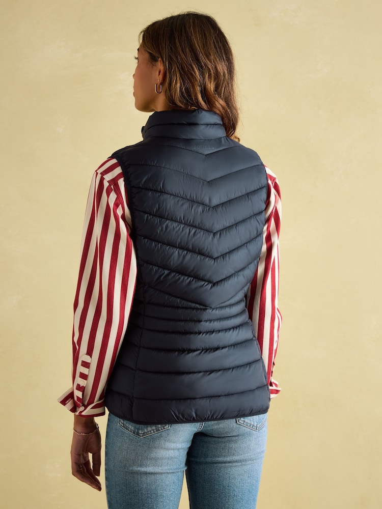 Joules Kenley Navy Showerproof Padded Gilet - Image 2 of 5 Joules Kenley Navy Showerproof Padded Gilet - Image 2 of 5