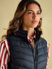 Joules Kenley Navy Showerproof Padded Gilet - Image 3 of 5