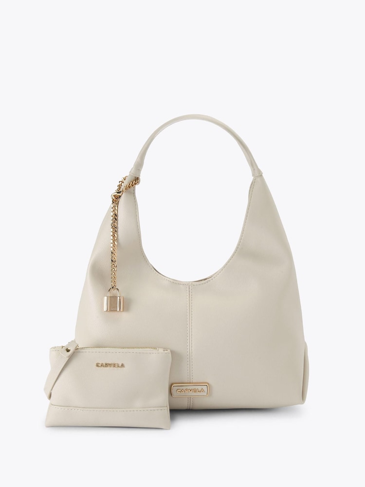 Carvela Cream Cassia Mini Hobo Bag - Image 1 of 4