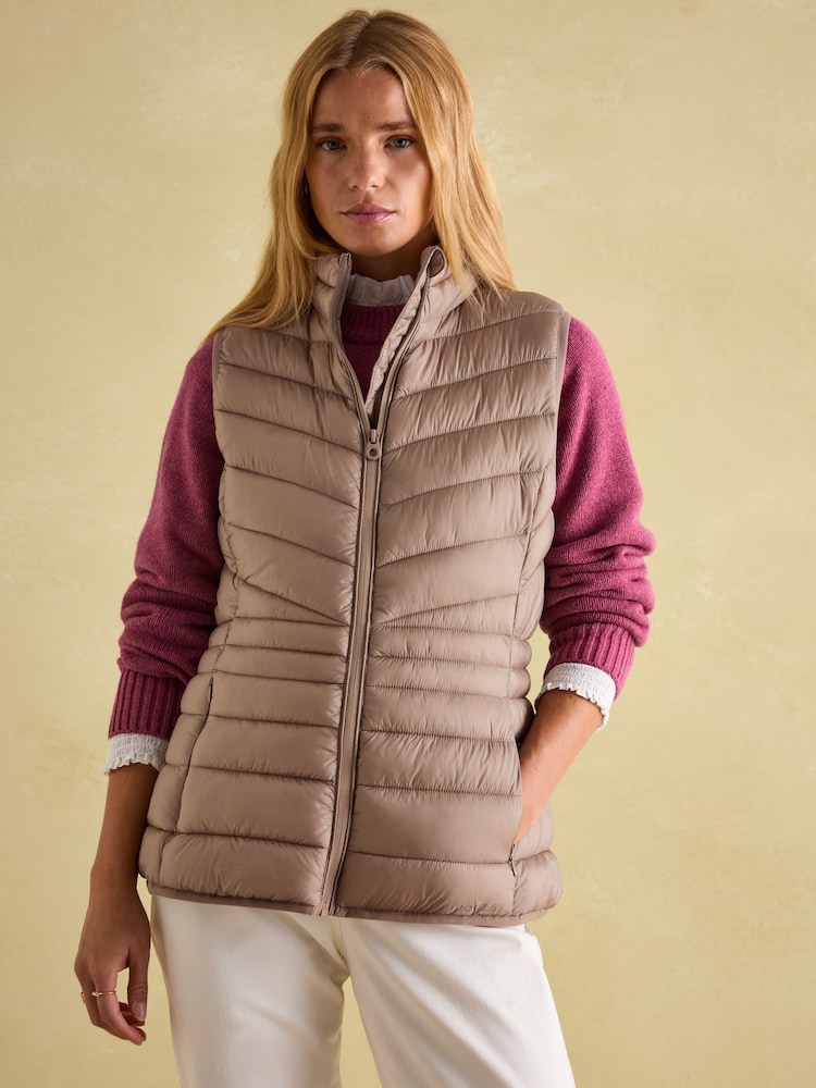 Joules Kenley Pearl Showerproof Padded Gilet - Image 1 of 7