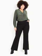Evans Picasso Bootcut Black Trousers - Image 1 of 3