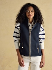 Joules Fairbourne Navy Blue Fleece Gilet - Image 1 of 12