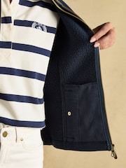 Joules Fairbourne Navy Blue Fleece Gilet - Image 10 of 12