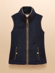 Joules Fairbourne Navy Blue Fleece Gilet - Image 12 of 12