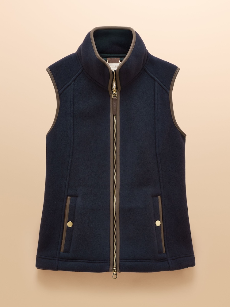 Joules Fairbourne Navy Blue Fleece Gilet - Image 12 of 12