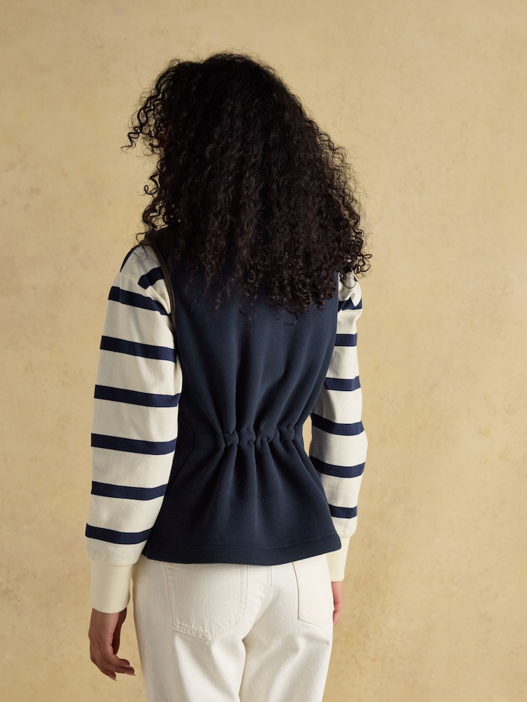 Joules Fairbourne Navy Blue Fleece Gilet - Image 2 of 12