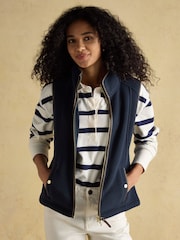 Joules Fairbourne Navy Blue Fleece Gilet - Image 3 of 12