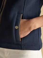 Joules Fairbourne Navy Blue Fleece Gilet - Image 5 of 12