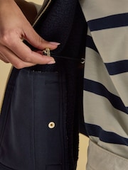 Joules Fairbourne Navy Blue Fleece Gilet - Image 6 of 12