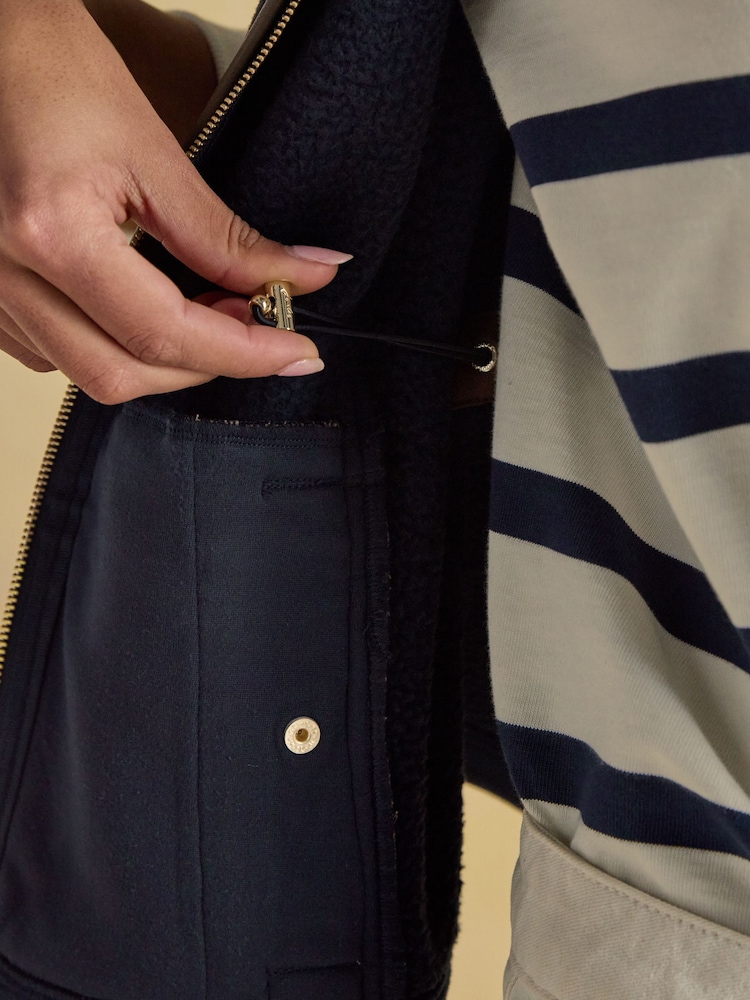 Joules Fairbourne Navy Blue Fleece Gilet - Image 6 of 12