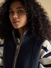 Joules Fairbourne Navy Blue Fleece Gilet - Image 7 of 12